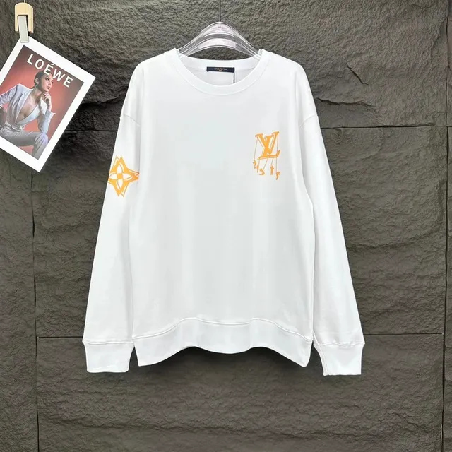 Louis Vuitton Crewneck Sweatshirt Gold Logo Print