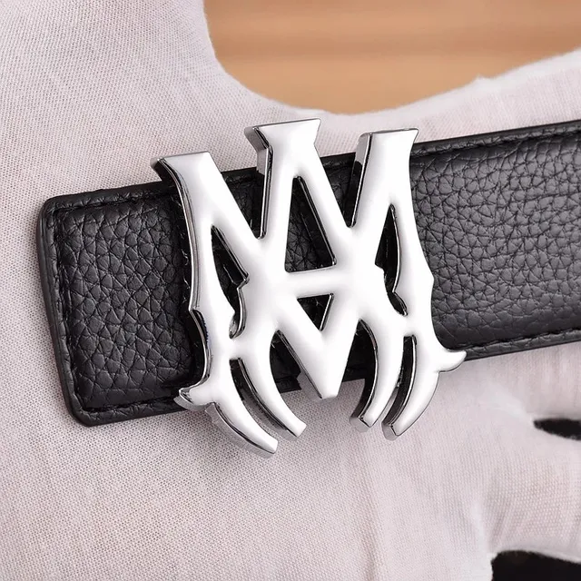 Logo Buckle Belt Metallic Logo
