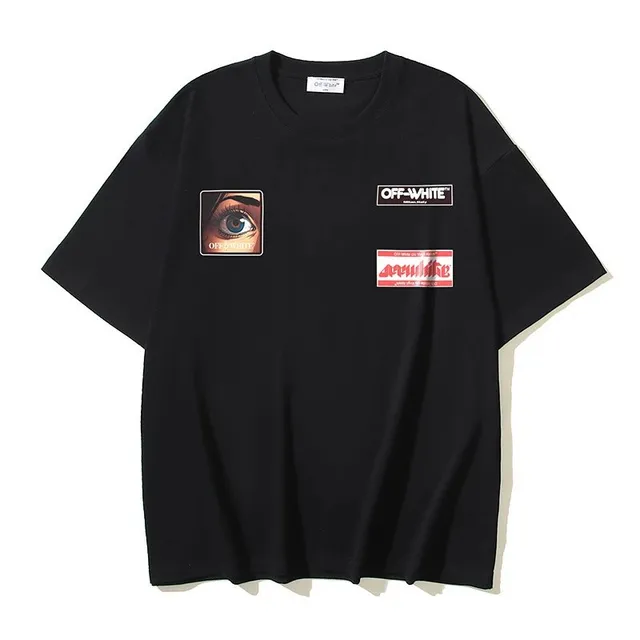 Off-White Graphic Tee Eye and Logo Patch