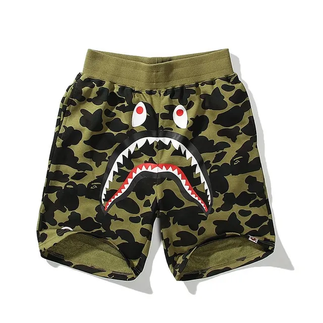 BAPE Shark Shorts Camo Shark Face