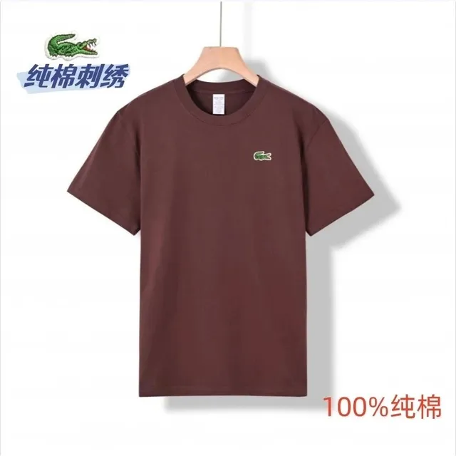 Lacoste Classic Crew Neck T-Shirt Embroidered Crocodile