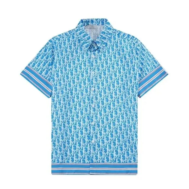Dior Oblique Print Shirt Blue Monogram