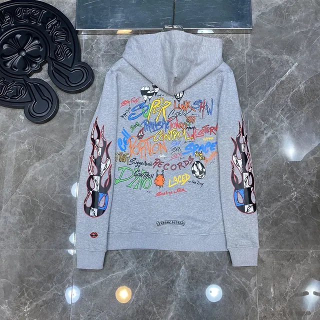 Chrome Hearts Hoodie Graffiti Print