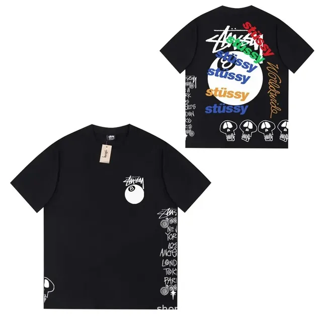 Stüssy Graphic T-Shirt Worldwide Print