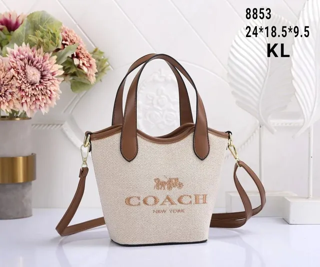 Coach Mini Tote Canvas with Leather Trim