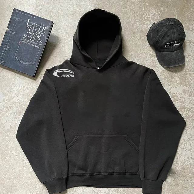 Reocha Hoodie Shoulder Logo Black