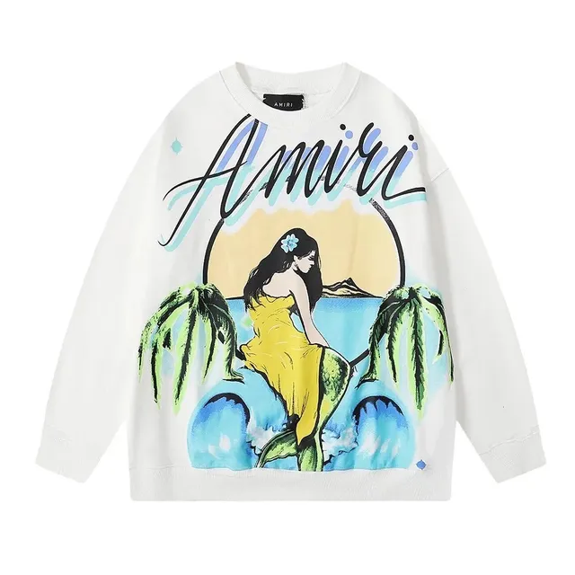 Amiri Crewneck Sweatshirt Mermaid Graphic