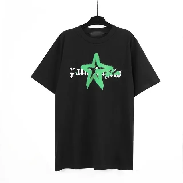 Palm Angels Star Graphic Tee Green Star Print