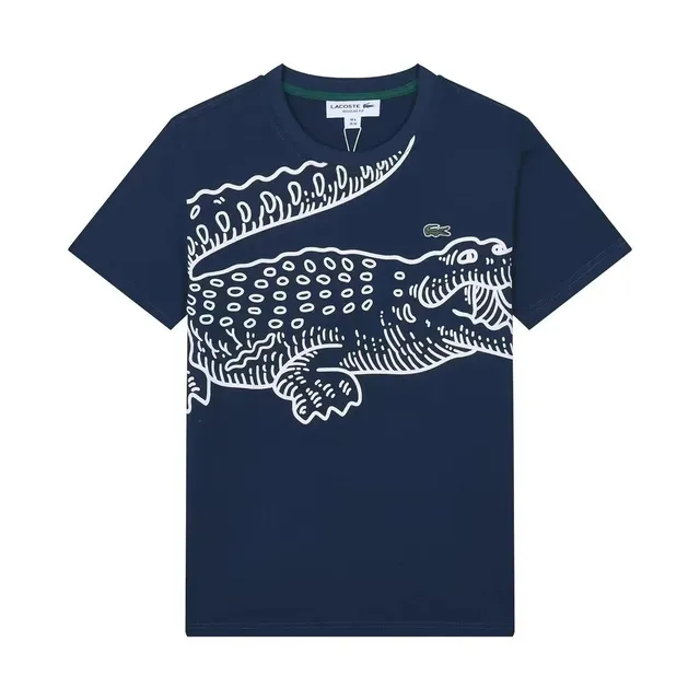 Lacoste Cotton T-Shirt Large Crocodile Print