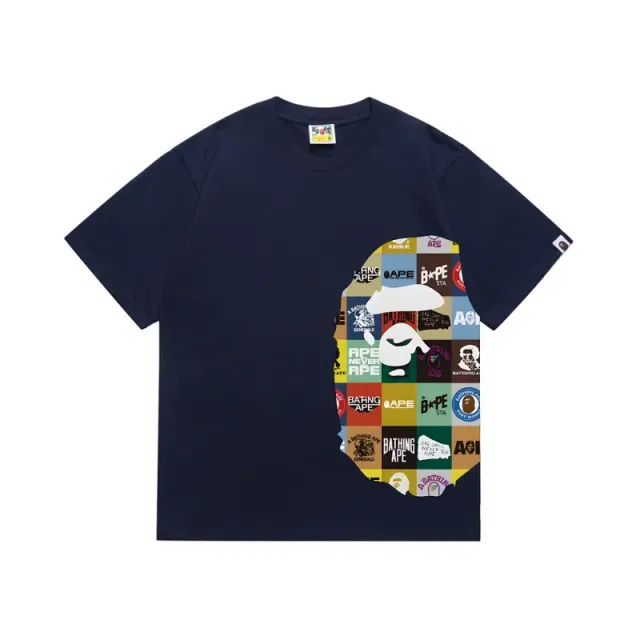 BAPE Ape Head T-Shirt Multi-Logo Patchwork