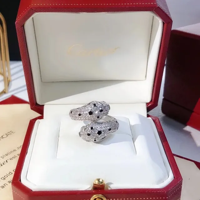 Panthère de Cartier Ring Paved Diamond with Onyx Spots