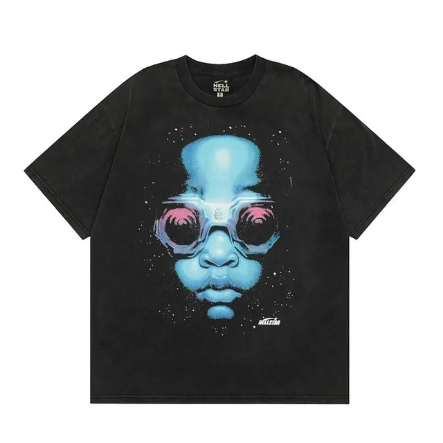 Hellstar Graphic Tee Alien Face Print