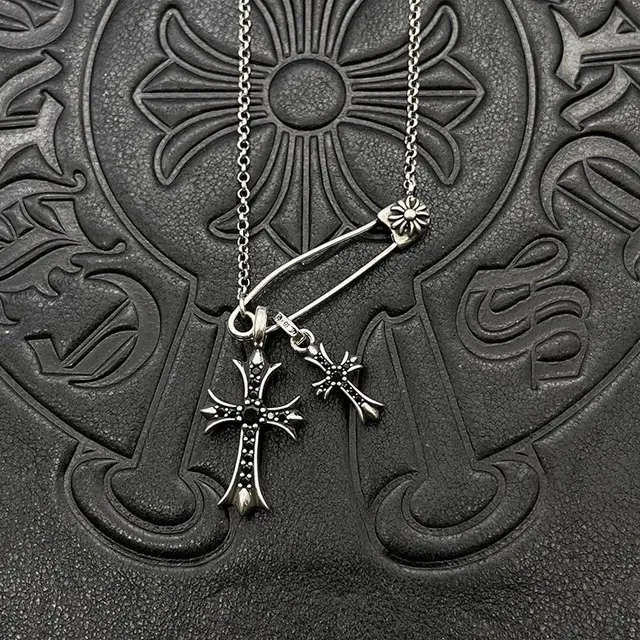 Chrome Hearts Cross Pendant Necklace Pavé十字架吊坠