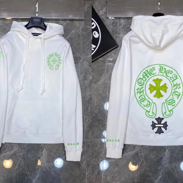 Chrome Hearts Hoodie Green Cross Logo