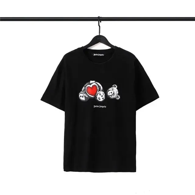 Palm Angels Graphic T-Shirt Bear Heart Print
