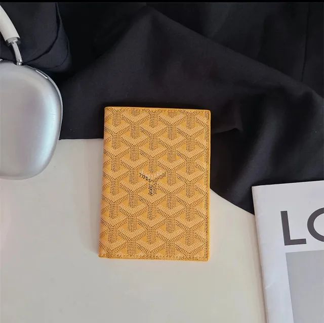 Goyard Passport Cover Yellow Goyardine Canvas