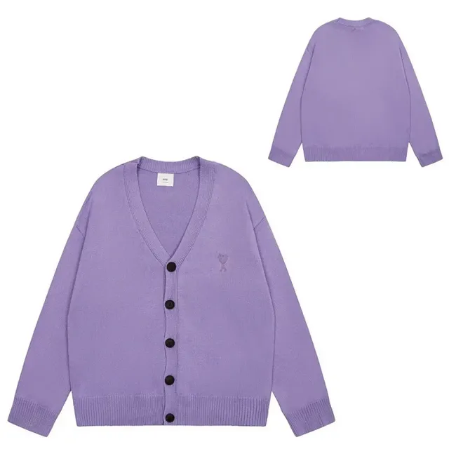 Amiri V-Neck Cardigan Embroidered Heart