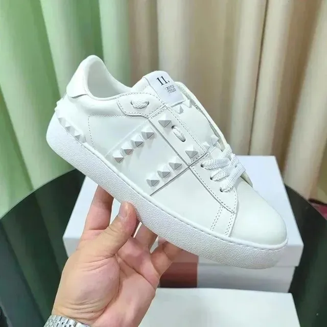 Valentino Rockstud Sneaker All White