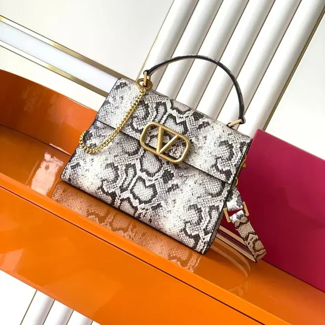 Valentino Bobby Bag Snake Print
