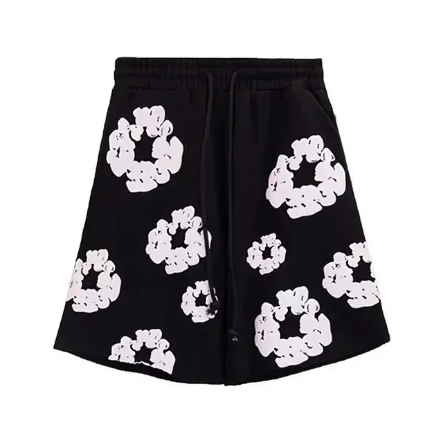 Balenciaga Printed Shorts Cloud Logo Print