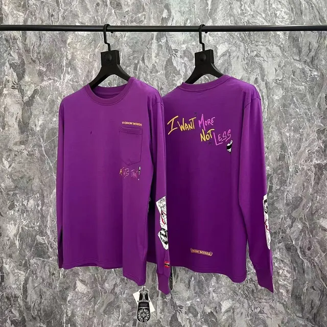 Chrome Hearts Long Sleeve Tee I Want More Not Less Graphic