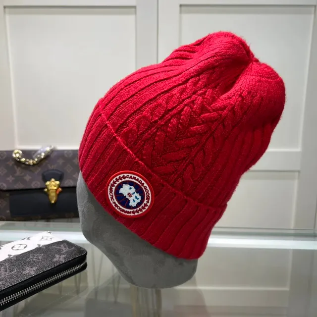 Canada Goose Cable Knit Beanie Arctic Program Patch