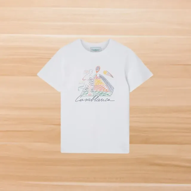 No. 22 simple drawing tennis white