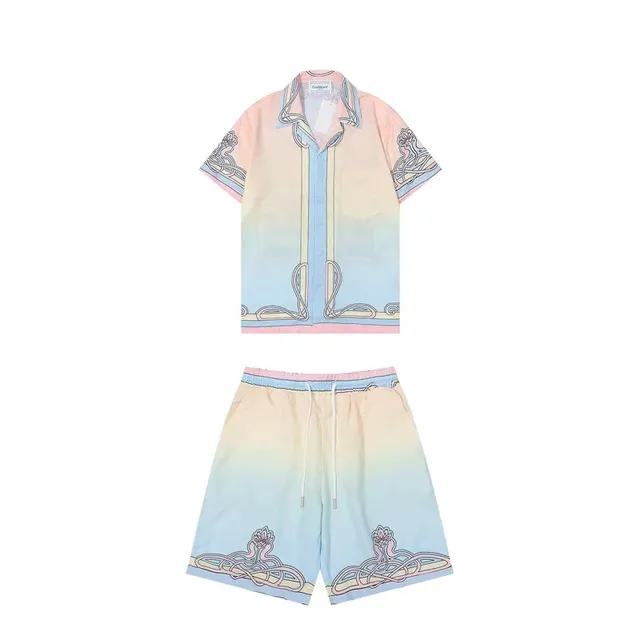 Givenchy Gradient Print Set Pastel Ombre with Logo Trim