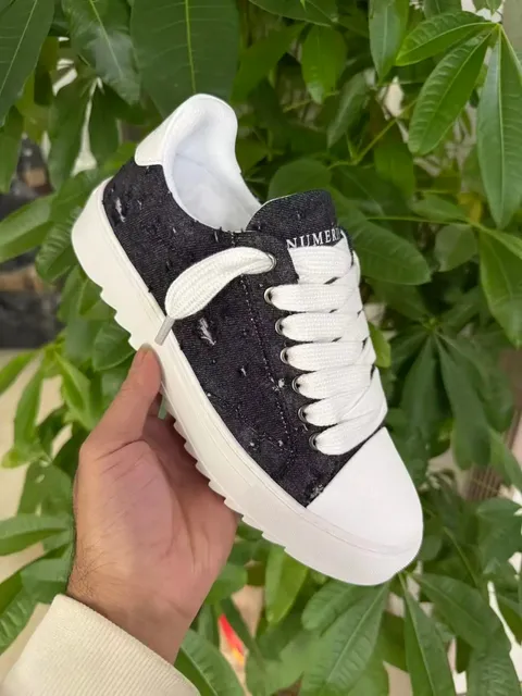 Broken Planet Platform Sneaker Distressed Denim