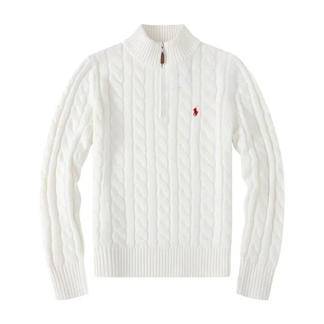 Polo Ralph Lauren Cable Knit Quarter-Zip Sweater Classic Cable