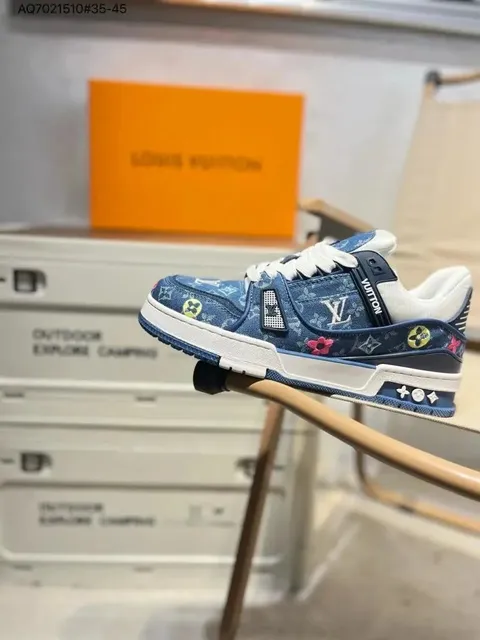 Louis Vuitton LV Trainer Monogram Denim Floral