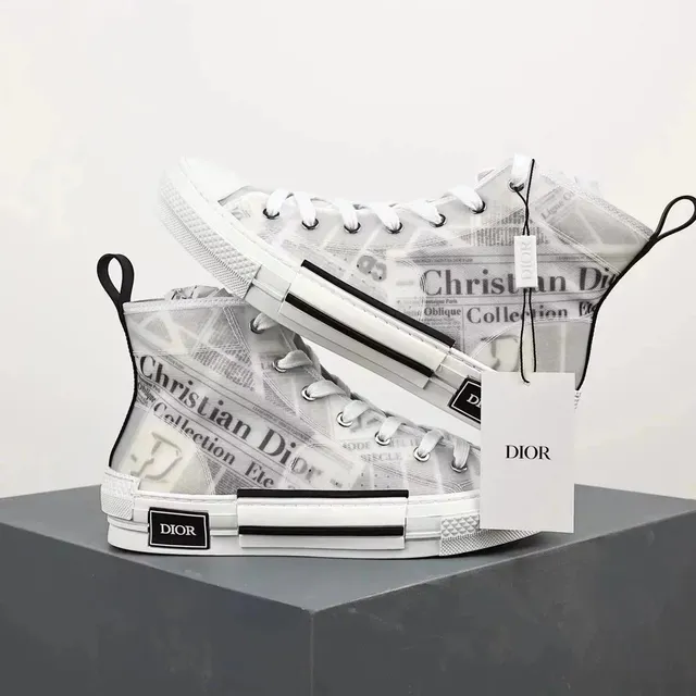 Dior B23 High-Top Newspaper Print
