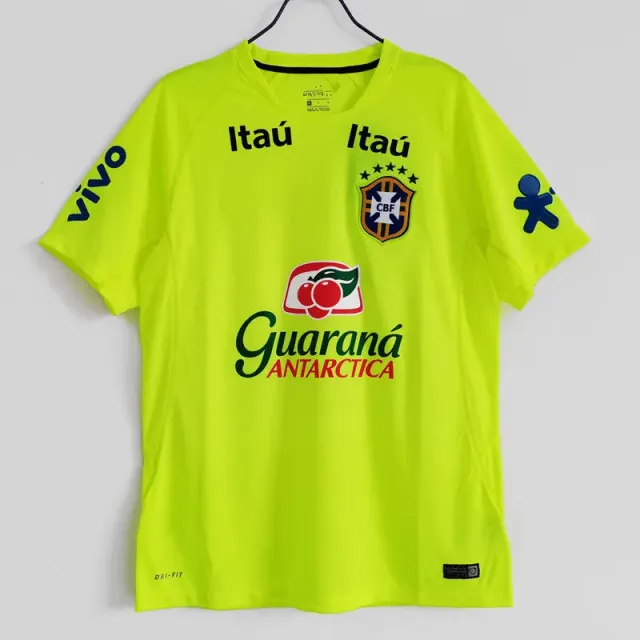 Fluorescent Green Crew Neck Top with Logo