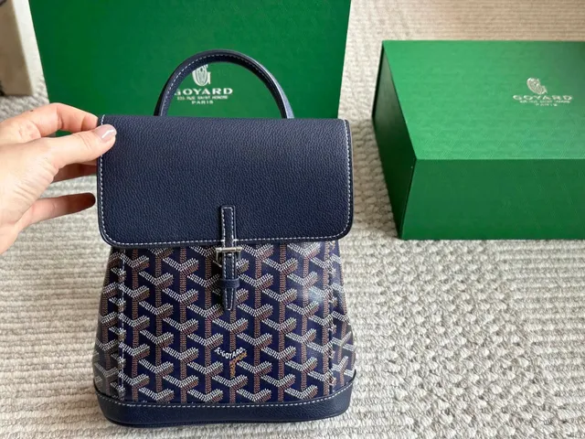 Goyard Saint Louis Mini Backpack Chevron Canvas