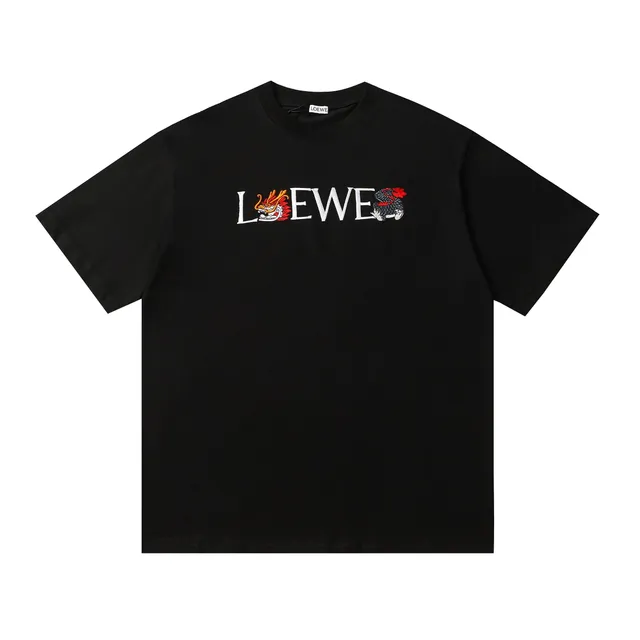 Loewe Embroidered Logo Tee Dragon Embroidery