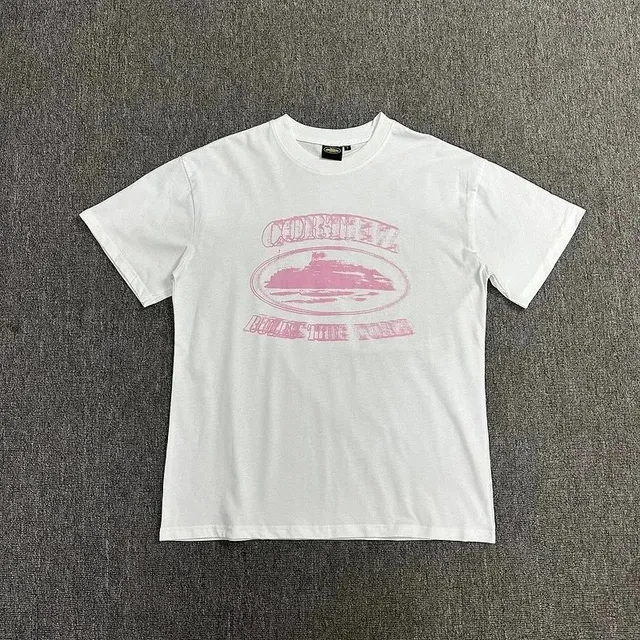 Corteiz Graphic Tee Pink Logo Print