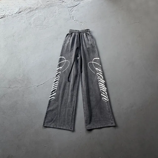 Corteiz Wide-leg Sweatpants Script Logo