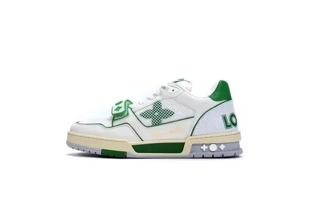 Louis Vuitton LV Trainer White Green