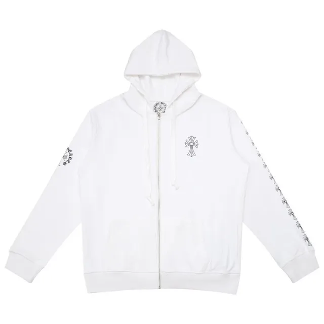 Chrome Hearts Zip-Up Hoodie Cross Logo