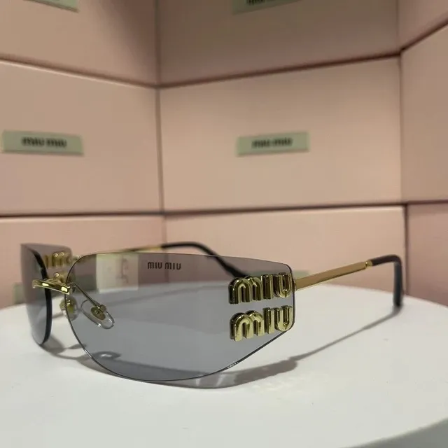 Miu Miu Sunglasses Gold Logo Detail