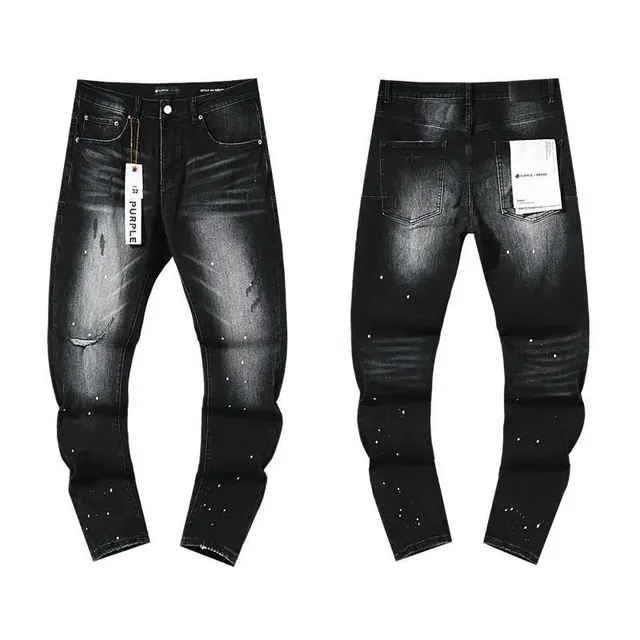 Purple Brand Jeans Distressed with Paint Splatter