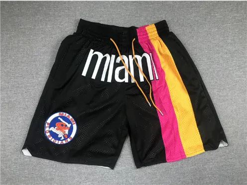 MLB Miami Marlins Mesh Shorts Team Logo Side Stripe