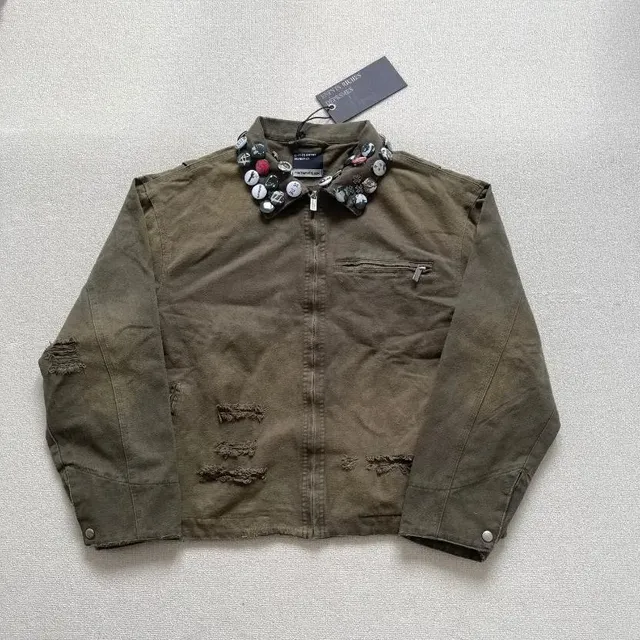 Enfants Riches Déprimés Distressed Jacket Badge Collar