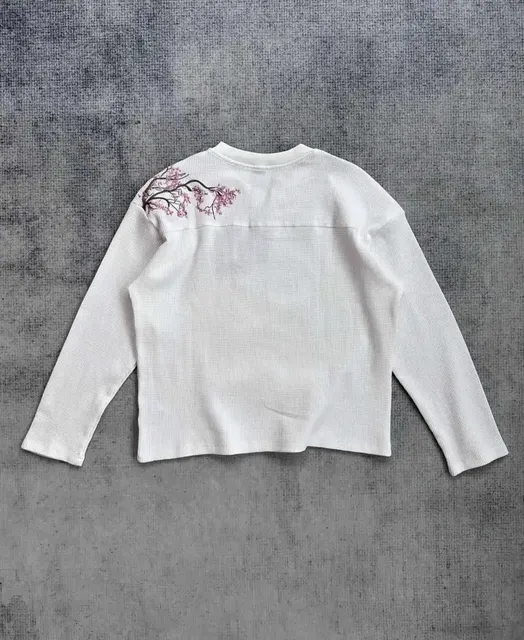 Comme des Garçons Knit Top Cherry Blossom Embroidery