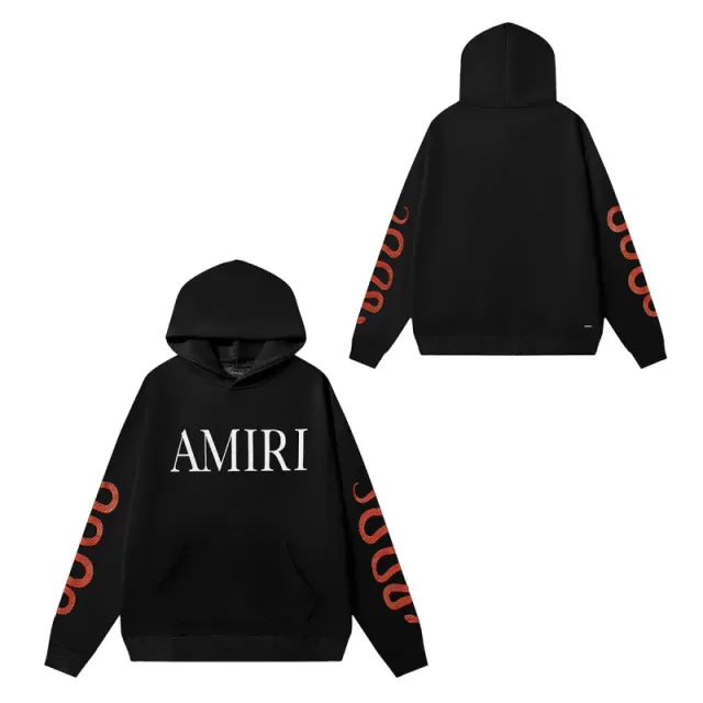 Amiri Hooded Sweatshirt Snake Print Sleeve
