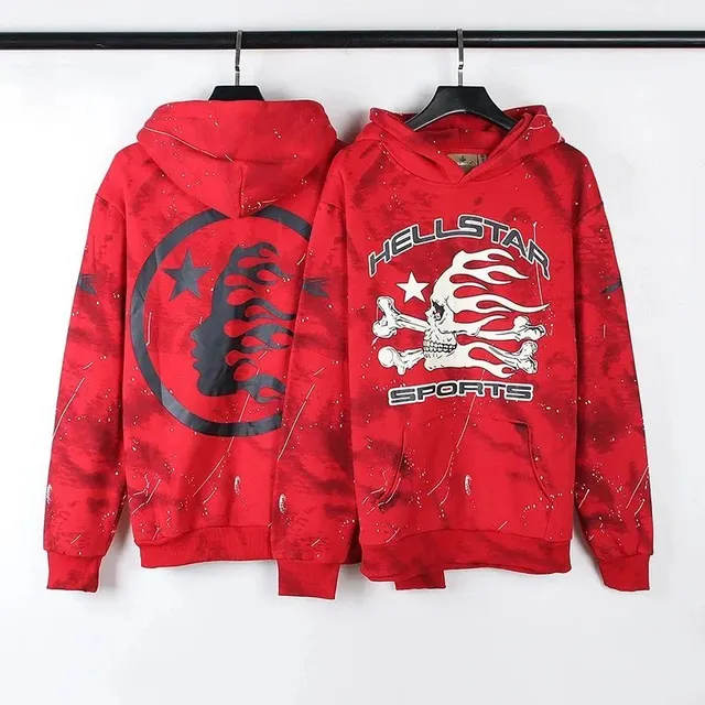Hellstar Hooded Sweatshirt Flame Skull Print