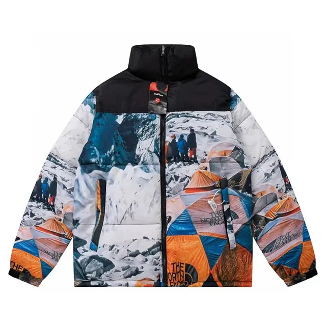 The North Face Nuptse Jacket Mountain Print