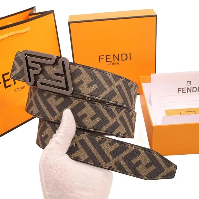 Fendi FF Logo Belt Monogram Canvas