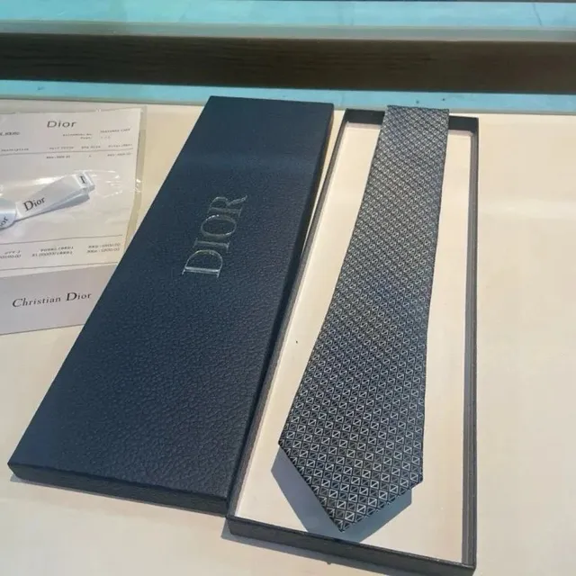 Dior Necktie Geometric Pattern