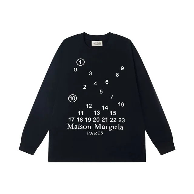 Maison Margiela Long-Sleeve Tee Number Print